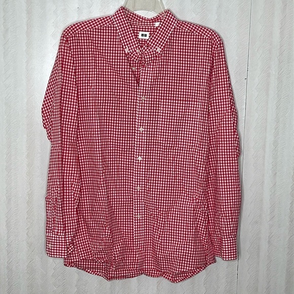 ❤️ 🆕 UNIQLO Button Down Shirt Size L - Picture 2 of 4
